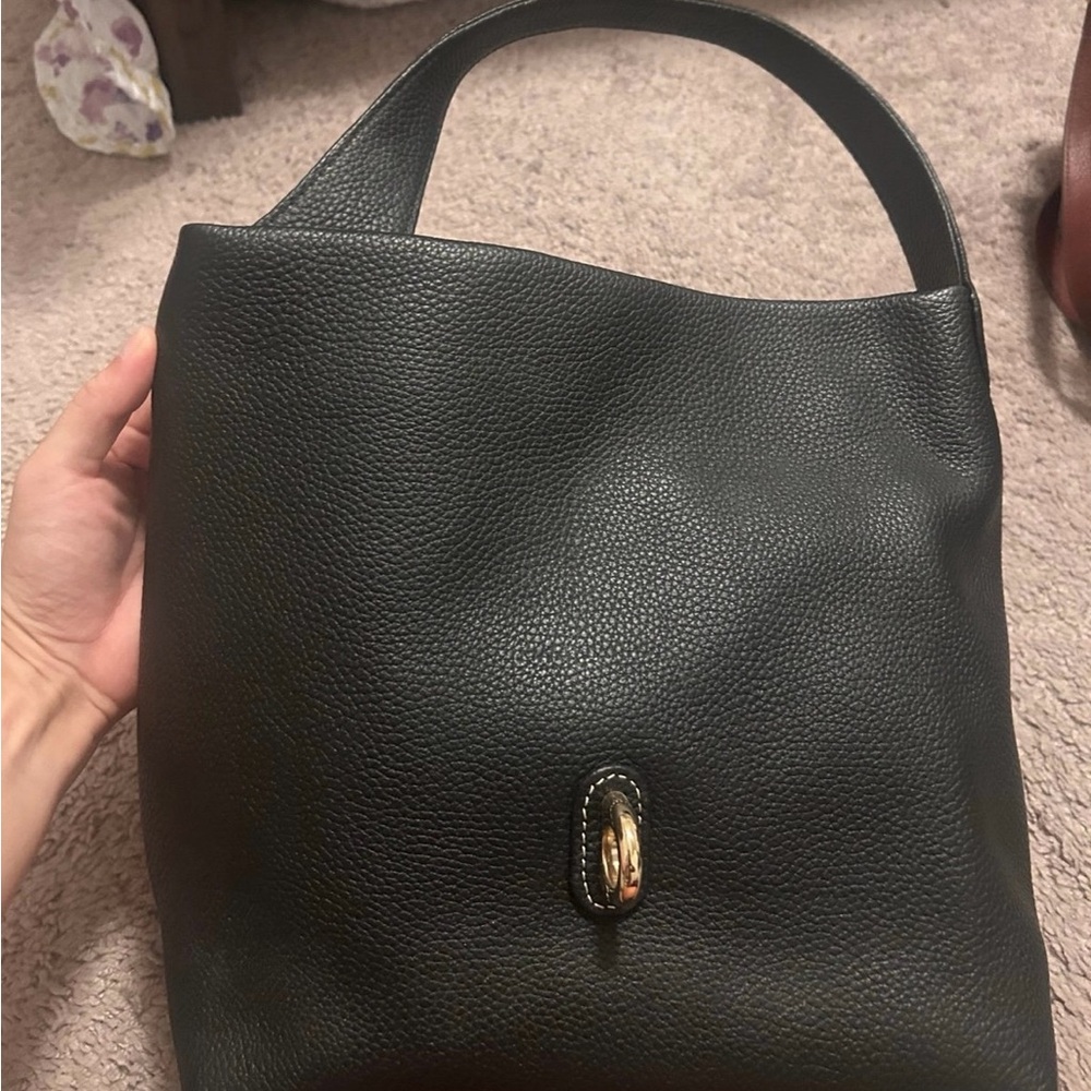 Dooney & Bourke Black Leather Shoulder Tote